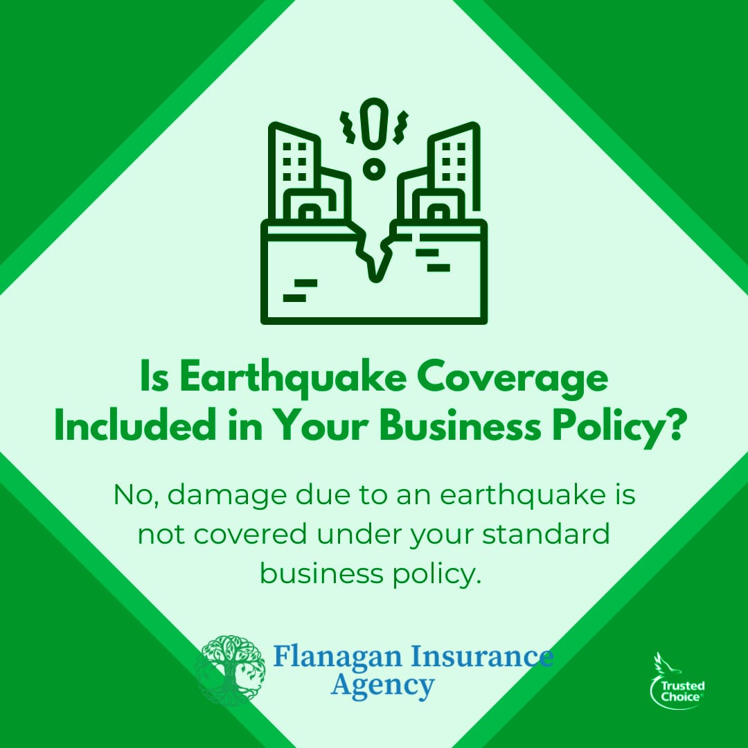 Is your business protected incase of an earthquake?Contact us at 508-625-1275 or kflanagan1@farmersagent.comVisit our website at https://www.theflanaganagencyllc.com