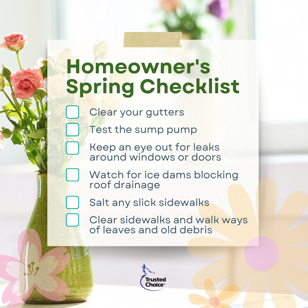 Use this checklist to help get your home spring ready.Contact us at 508-625-1275 or kflanagan1@farmersagent.comVisit our website at https://www.theflanaganagencyllc.com